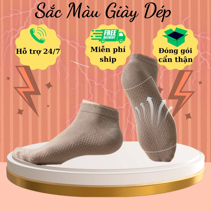 Combo 6 đôi tất nam cổ ngắn 331182
