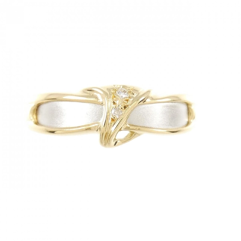 Nhẫn kim cương K18YG/PT900 0.02CT 671698