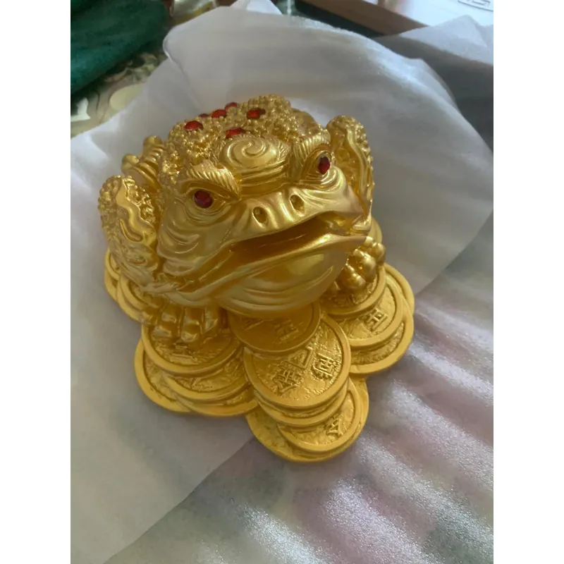 Tượng Thiềm Thừ (Cóc ngậm tiền / Cụ khiết) chuẩn Địa lý (phong thủy) Lạc Việt

18x17x11cm 607495