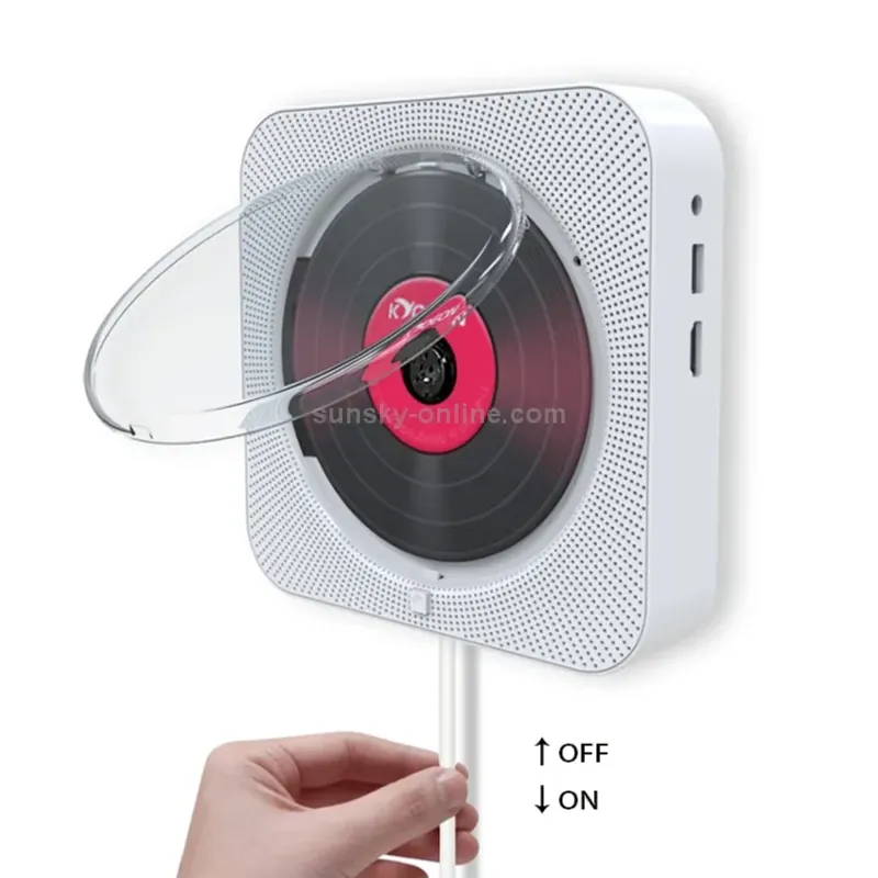Đầu đĩa DVD gắn tường Bluetooth 4.2, Hỗ trợ FM, kèm đế KC-606  602712