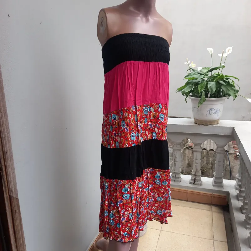 Chân váy/ váy 2 in 1. Sản phẩm thời trang phối đỏ đen size S/M mặc vừa 1021095