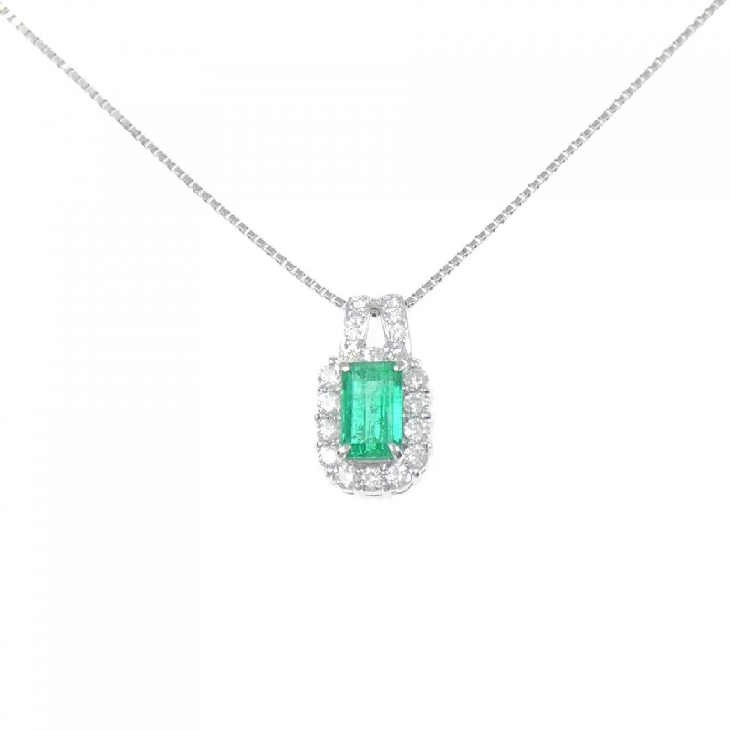 K18WG Emerald Necklace 0.69CT - Hàng hiệu Authentic 859699