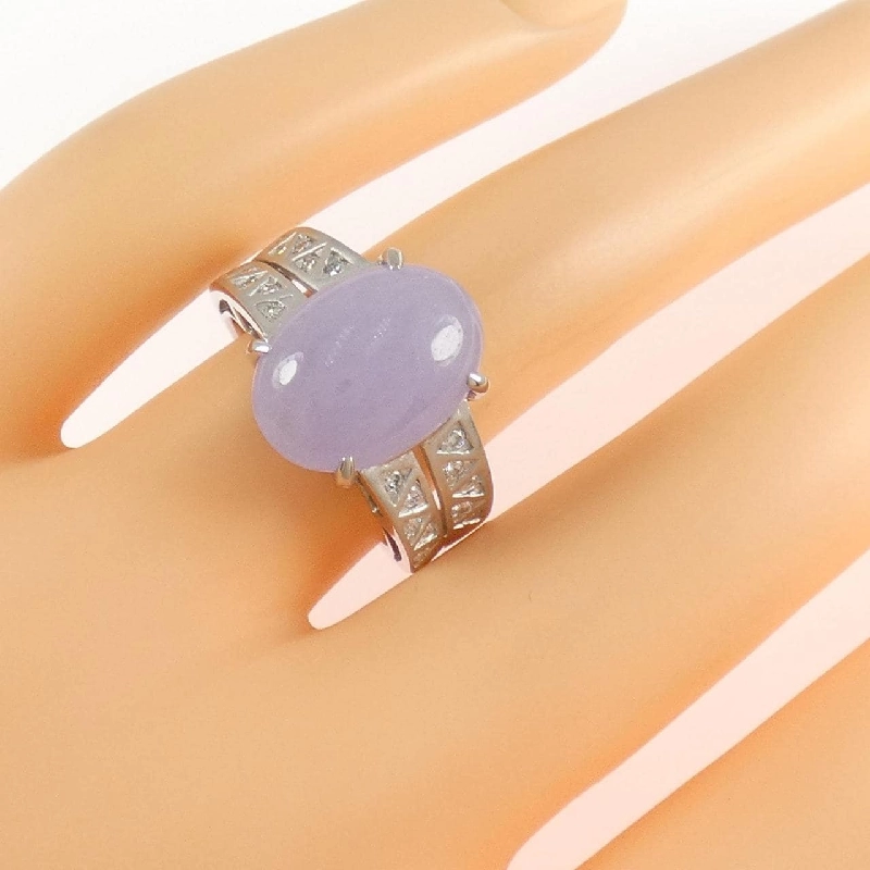 Nhẫn PT900 Ngọc Bích Tím 5.534CT - Hàng hiệu Chính hãng 851249