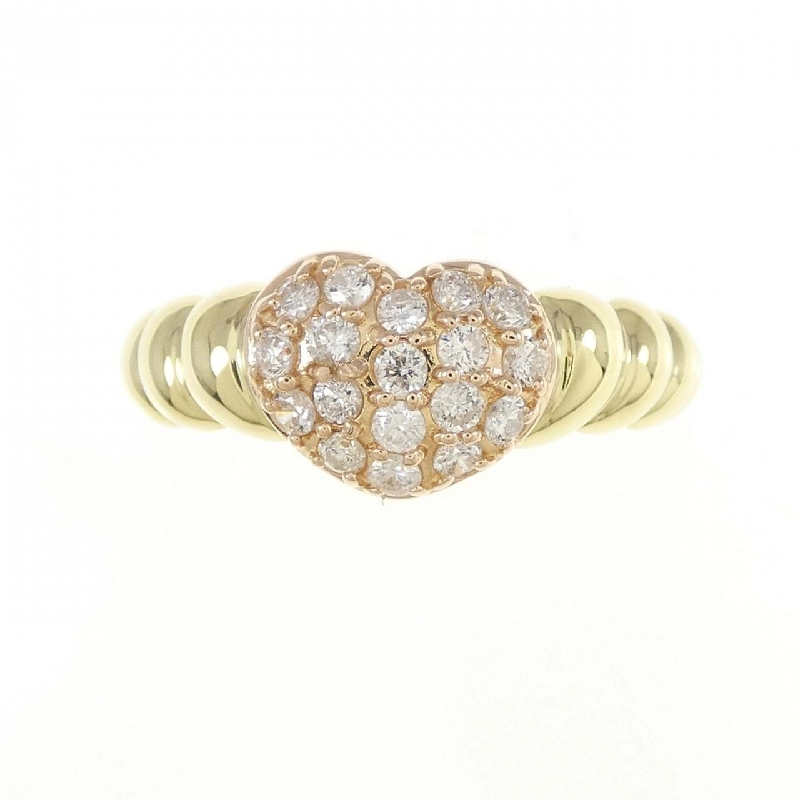 Nhẫn kim cương hình trái tim K18YG/K18PG 0.30CT 672647