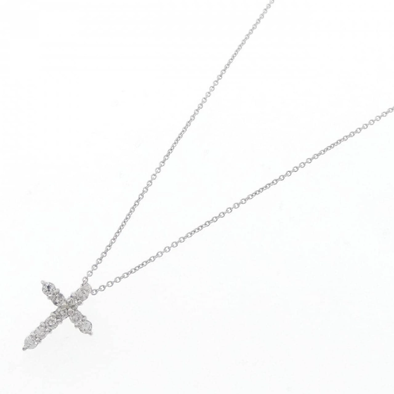 PT/K18WG Dây chuyền kim cương chéo 0.30CT - Hàng hiệu Authentic 860453