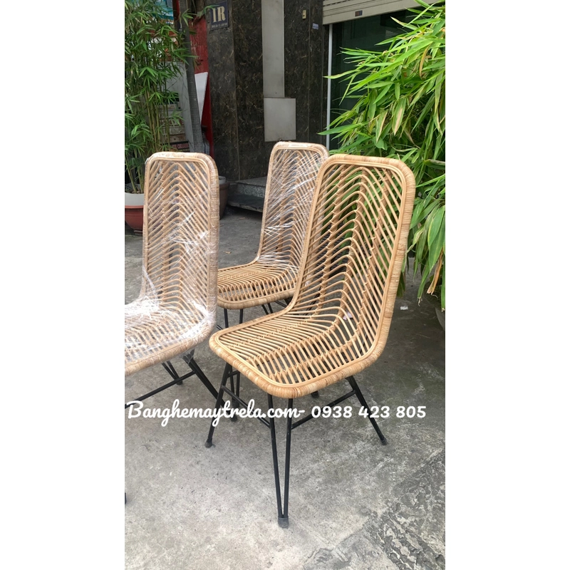Ghế mây cafe chân sắt giá rẻ 545740
