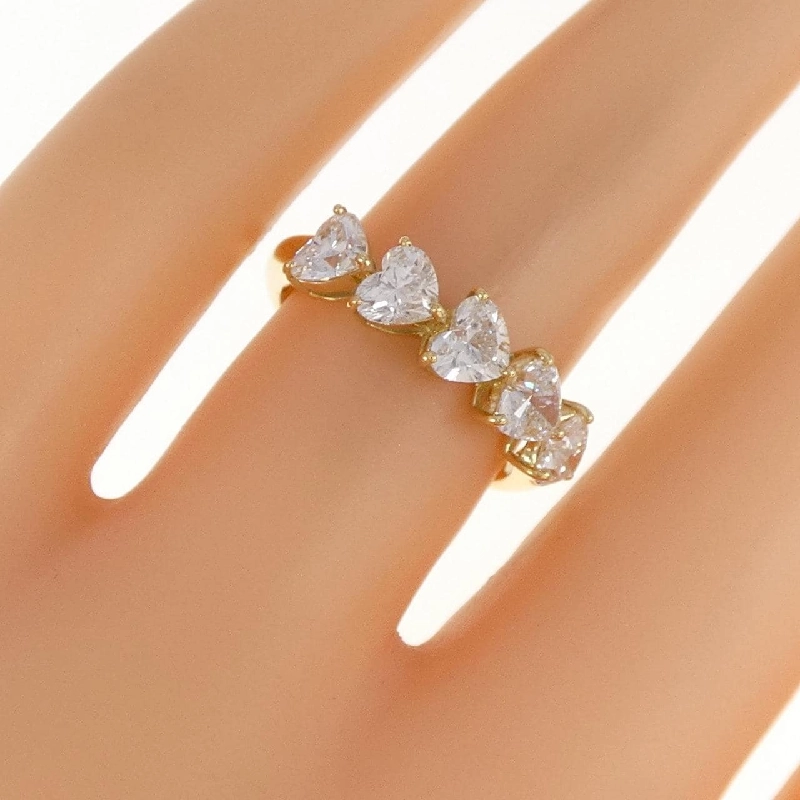 Nhẫn kim cương K18YG 1.515CT F SI1-2 hình trái tim - Hàng hiệu Authentic 872931