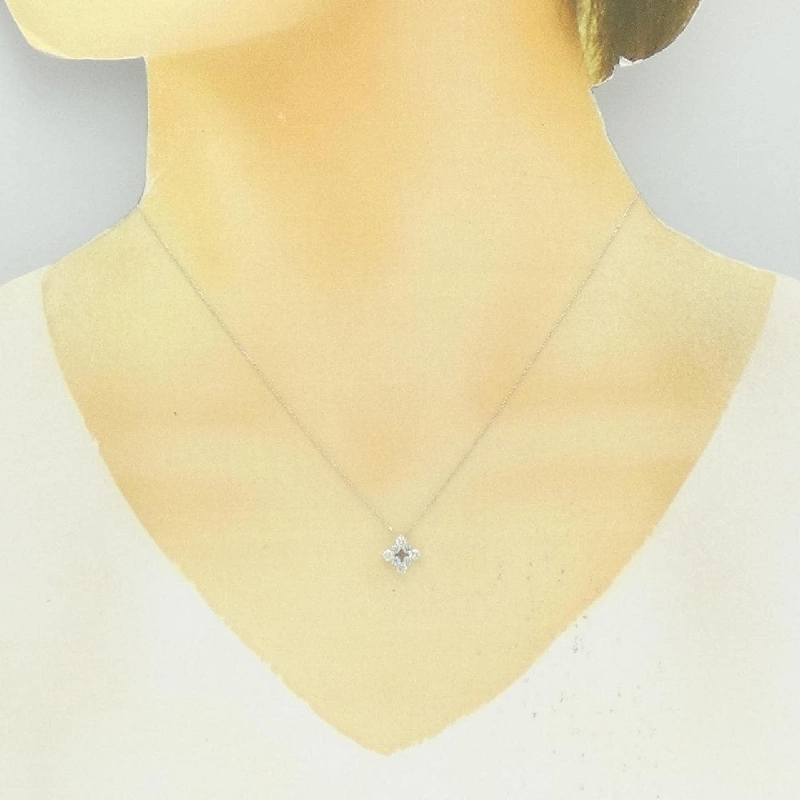 K18WG Dây chuyền kim cương 0.30CT - Hàng hiệu Chính hãng 860819