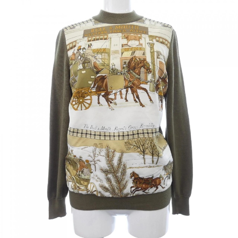 【Mã giảm giá】【Cổ điển】HERMES Áo len 642986