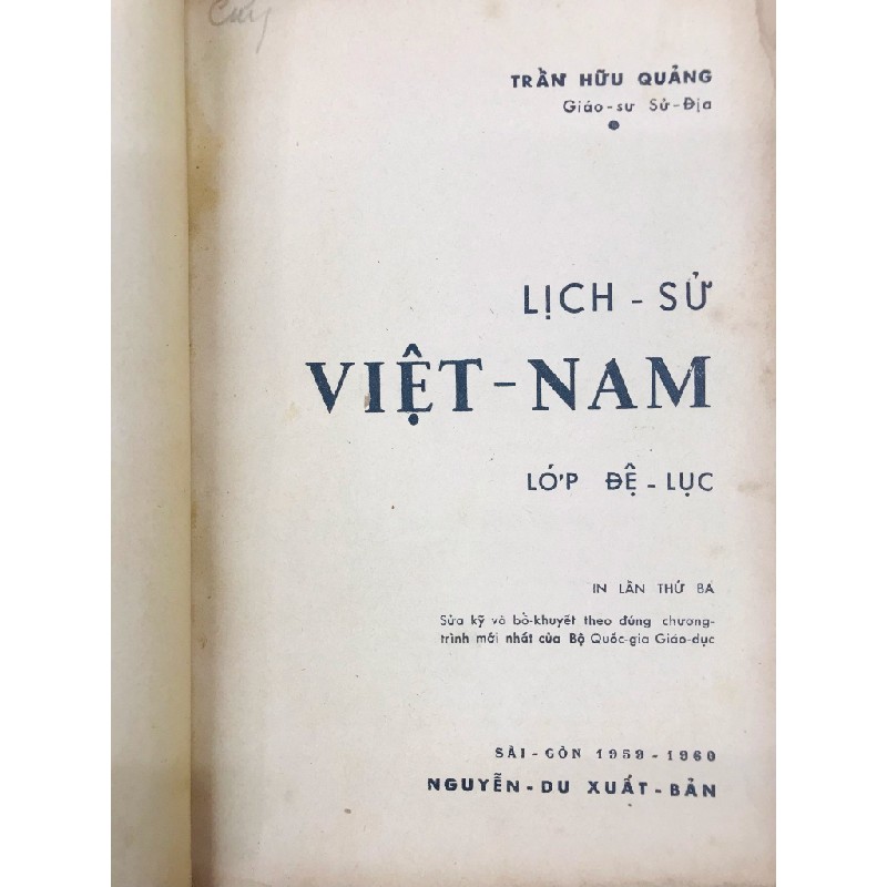 Lịch sử Việt Nam - Trần Hữu Quảng ( lớp đệ lục ) 126571