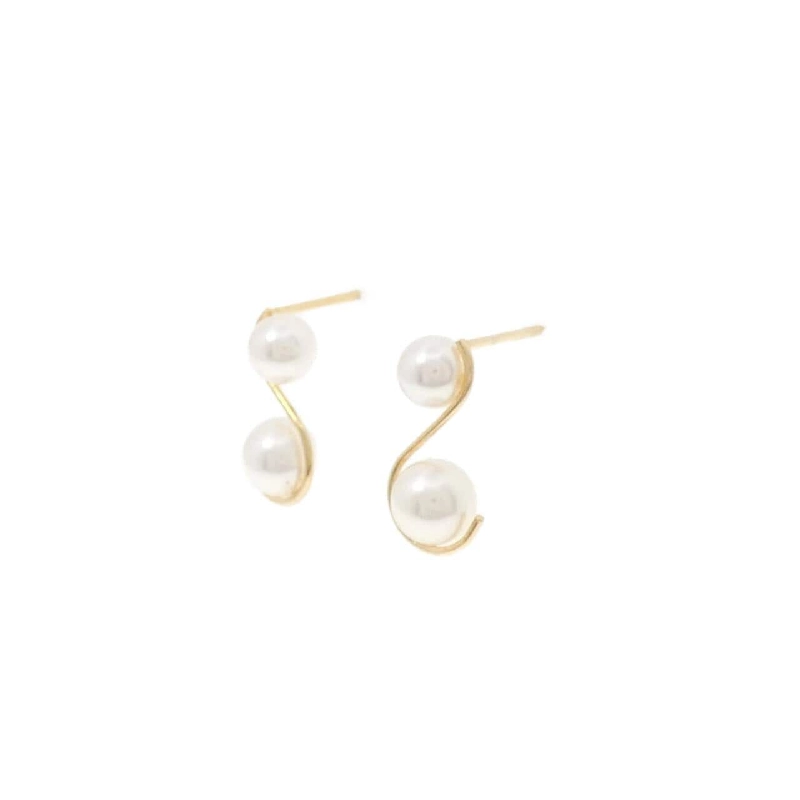 K18YG Bông tai ngọc trai Akoya - Hàng hiệu Authentic 871431