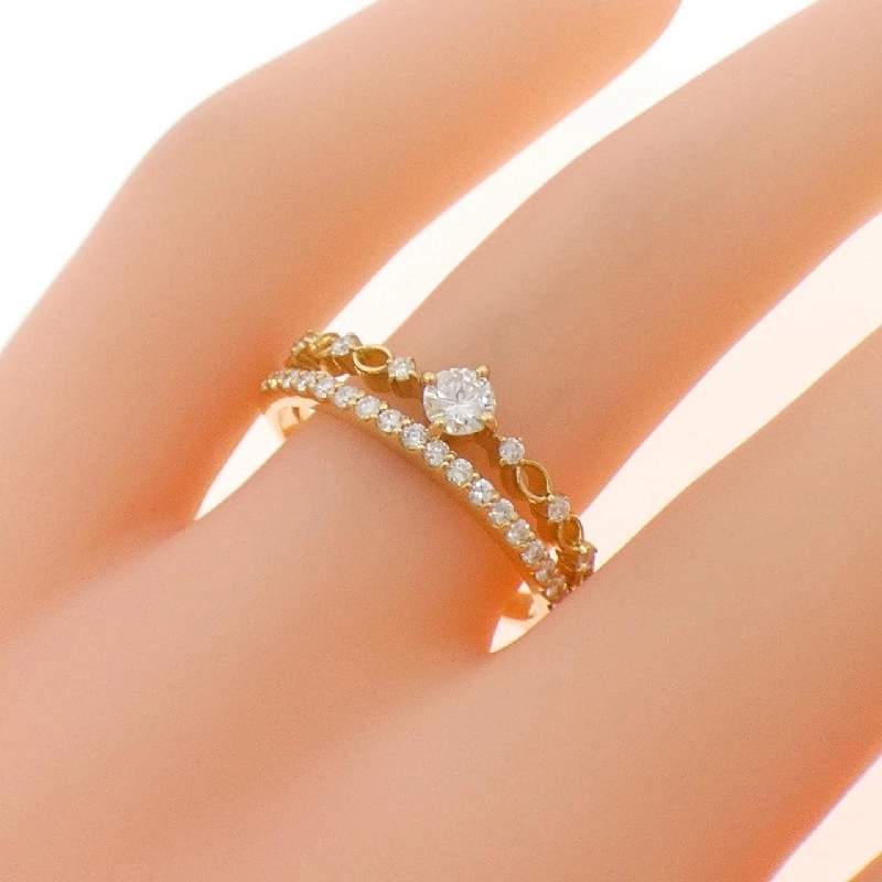 Nhẫn kim cương K18YG 0.40CT - Hàng hiệu chính hãng 852407