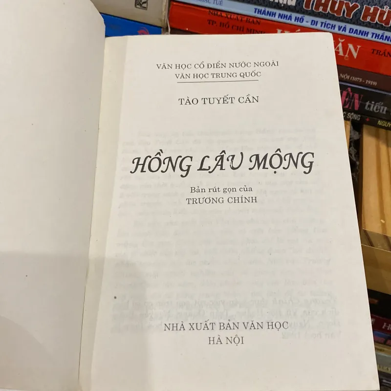 HỒNG LÂU MỘNG, TÀO TUYẾT CẦN, Bản rút gọn của Trương Chính (XB 2002) 757347