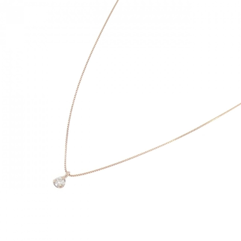 K18PG Solitaire Dây chuyền kim cương 0.10CT - Hàng hiệu Chính hãng 863522