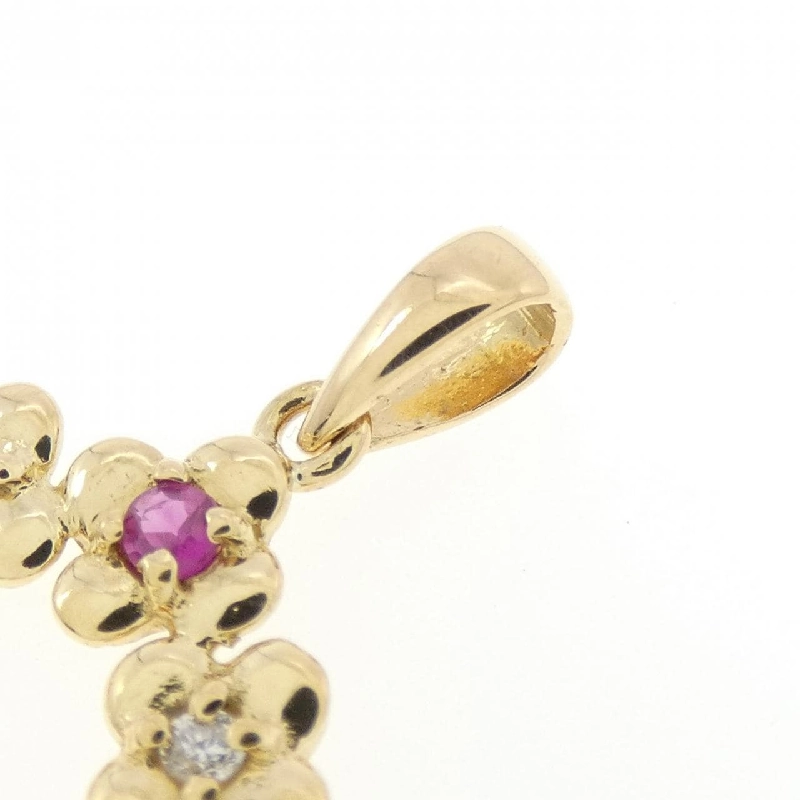 K18YG Hoa Ruby Pendant - Hàng hiệu Authentic 862315