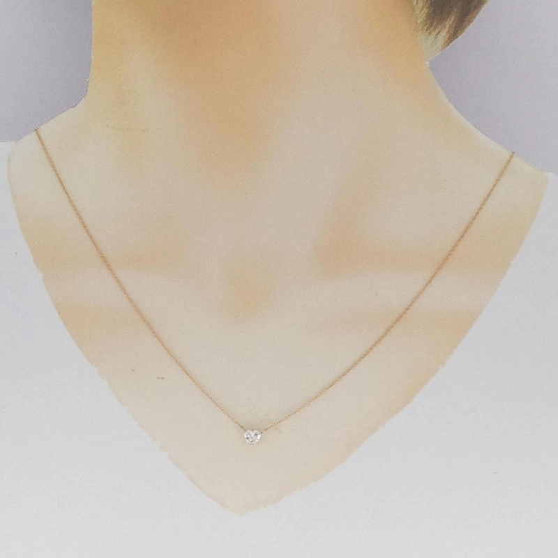 K18PG Dây chuyền kim cương 0.366CT I SI2 hình trái tim - Hàng hiệu chính hãng 876028