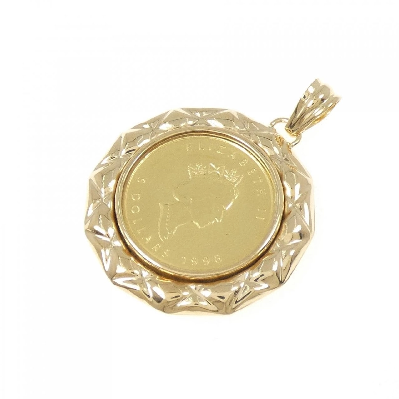 K18YG(枠) Đồng xu mặt dây chuyền - Hàng hiệu Authentic 864146