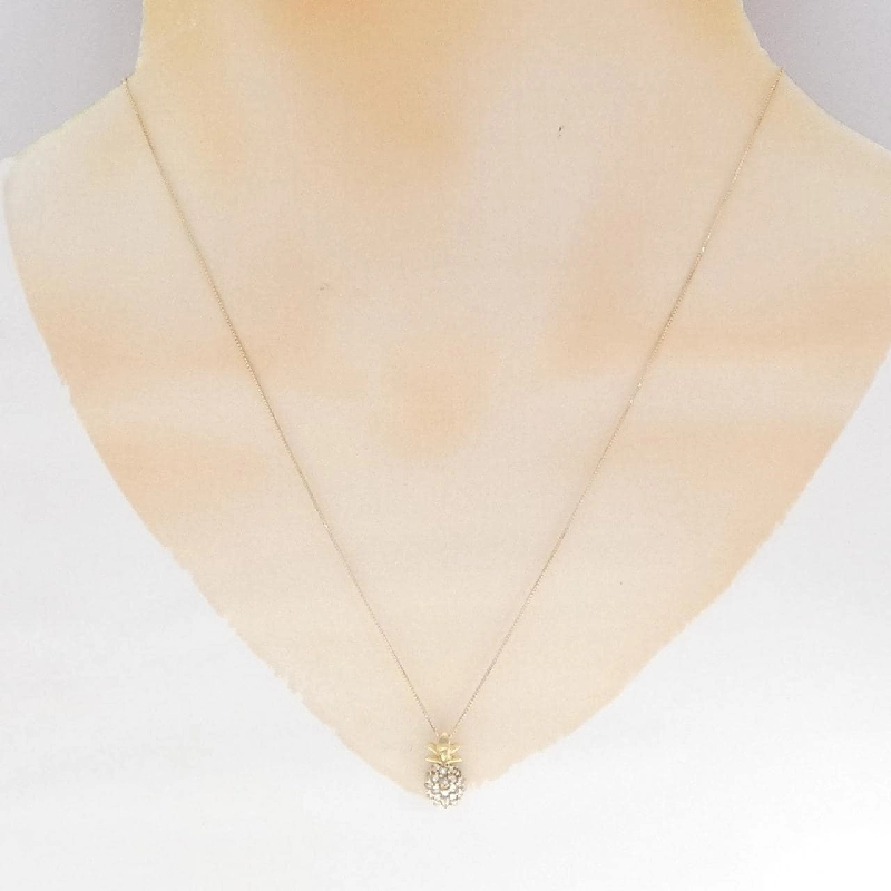 K18YG Sapphire Necklace 0.16CT - Hàng hiệu Authentic 860724