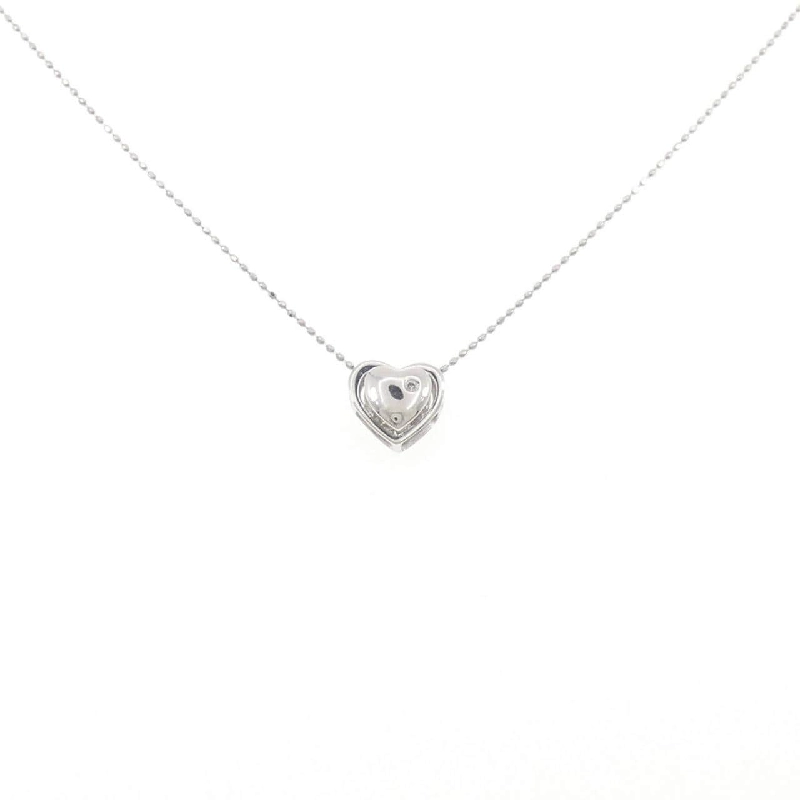 K18WG 2WAY Heart Diamond Necklace 0.09CT - Hàng hiệu Authentic 863108