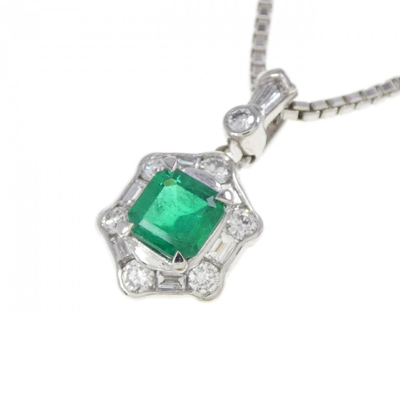 Dây chuyền Emerald PT900/PT850 0.56CT - Hàng hiệu Authentic 865370