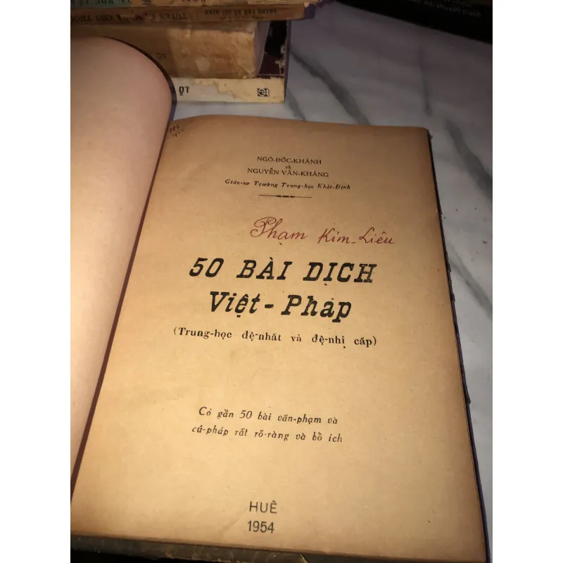 50 bài dịch Việt Pháp - Ngô Đốc Khánh - in năm 1954  990746