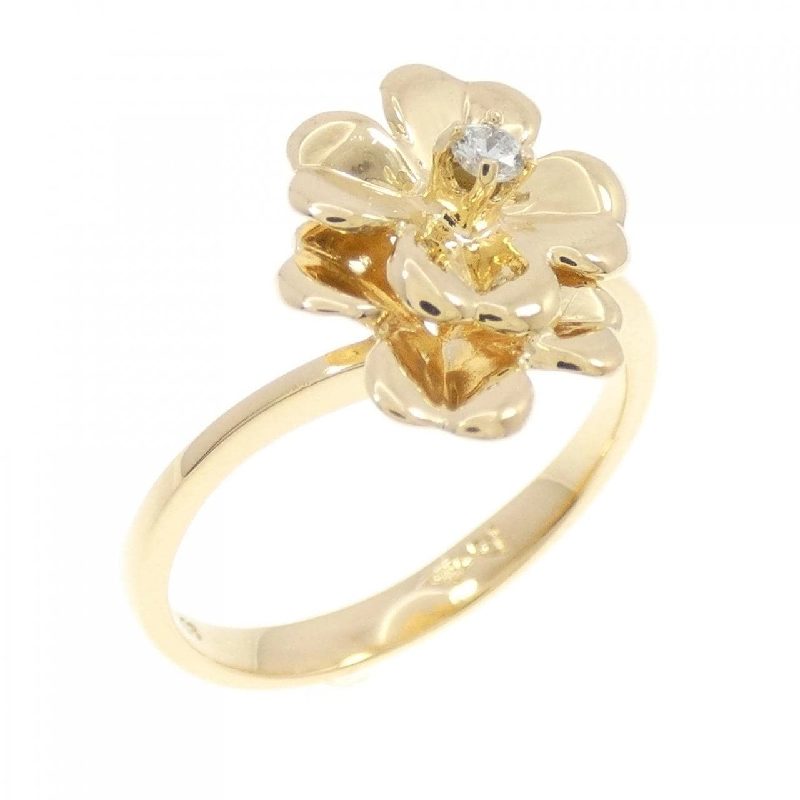 Nhẫn kim cương K18YG hoa 671630