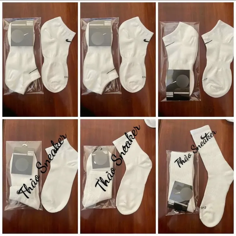 Vớ / Tất thể thao cho nam nữ (trắng / đen) giao màu ngẫu nhiên 591858