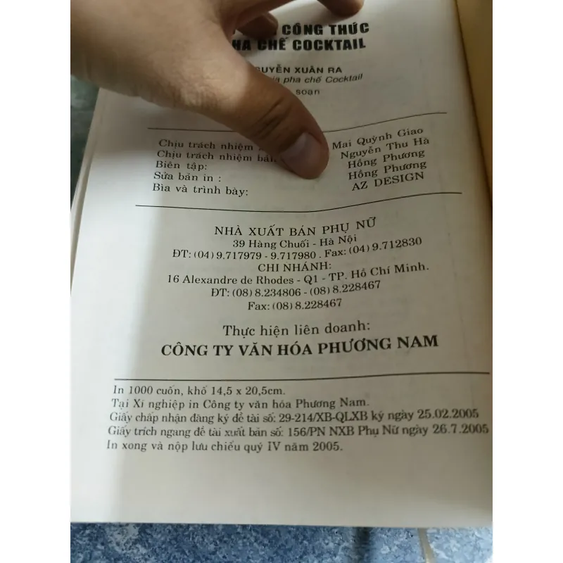 Từ điển công thức pha chế Cocktail - Nguyễn Xuân Ra 568801