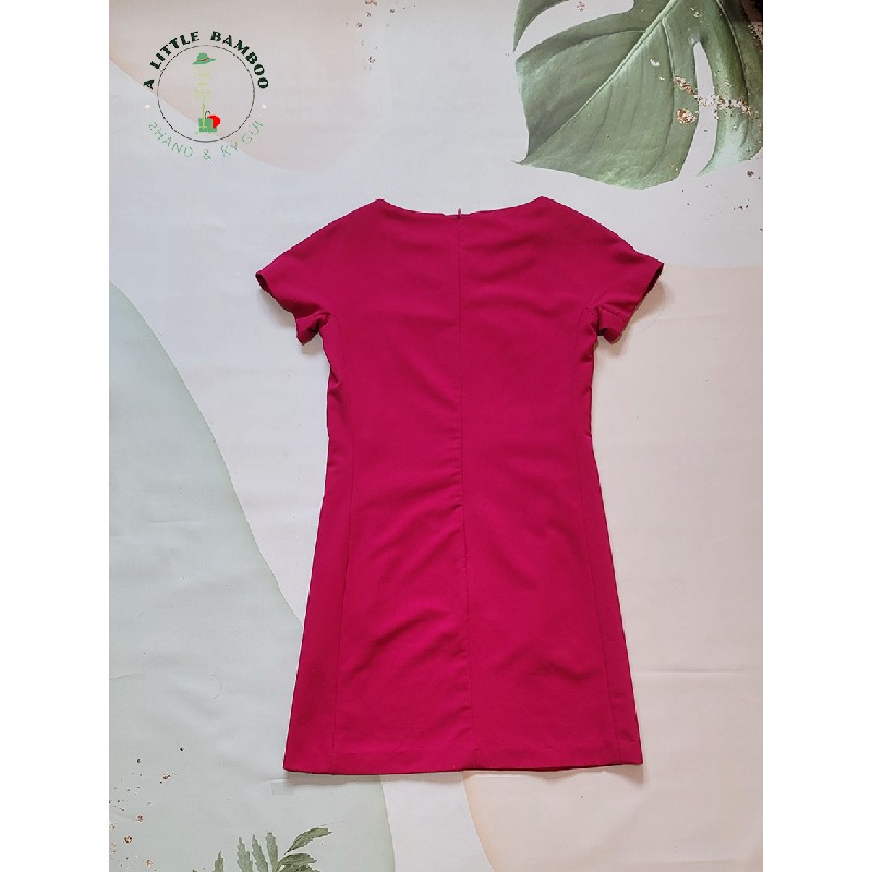 Váy đầm Vnxk Zara woman hồng nơ eo 14520