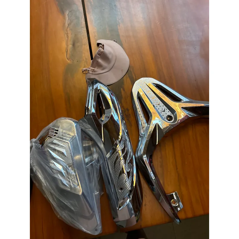 Combo Ốp cảng, mặt nạ, đèn cho các dòng xe SH 2017- 2019 hoặc dòng 2020-2026 màu bạc mới 991454