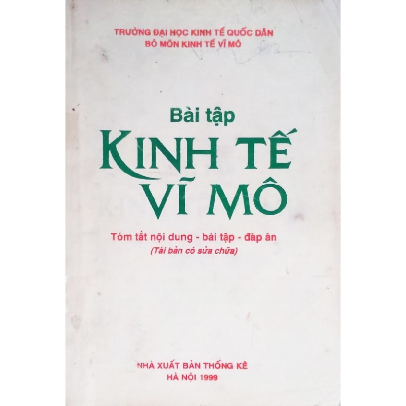 Bài tập Kinh tế Vĩ Mô 10733