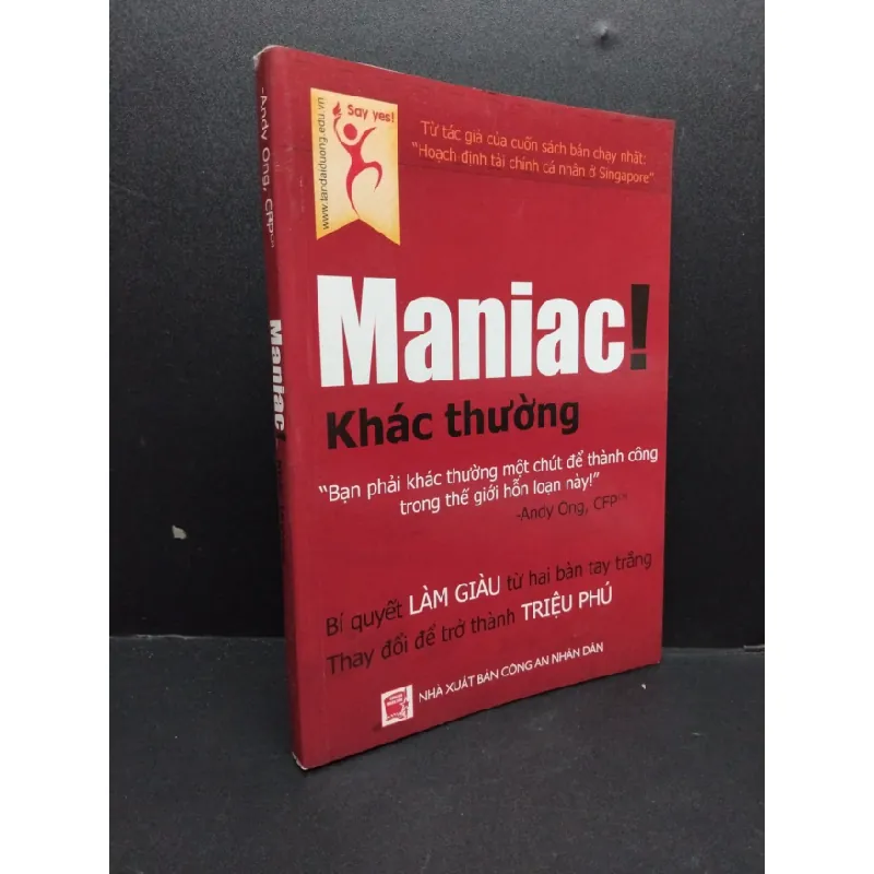 [Sách Cũ SCGR] Maniac! khác thường mới 80% ố nhẹ 2012 bạn phải khác thường một chút để thành công HCM2207 Andy Ong KỸ NĂNG 680470