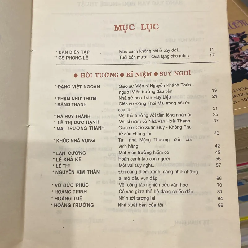 CHO CÂY ĐỜI THÊM XANH, Ấn phẩm kỉ niệm 40 năm thành lập TTKHXHNVQG (XB 1993) 760223