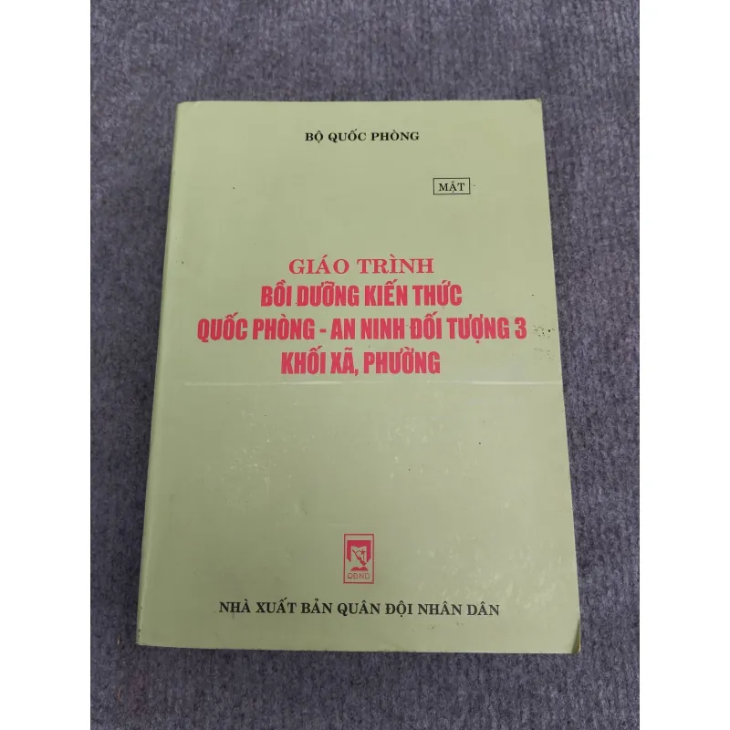 GIÁO TRÌNH BỒI DƯỠNG KIẾN THỨC QUỐC PHÒNG - AN NINH 991044