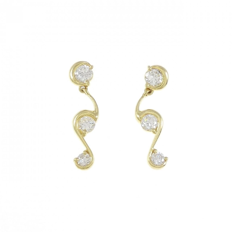 K18YG Bông tai kim cương 0.70CT - Hàng hiệu Chính hãng 877424