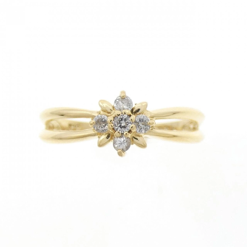 Nhẫn kim cương hoa K18YG 0.10CT 671706