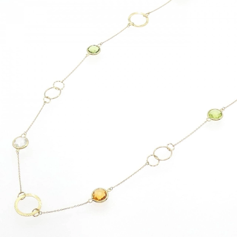 K18YG Đá màu Dây chuyền - Hàng hiệu Chính hãng 848154