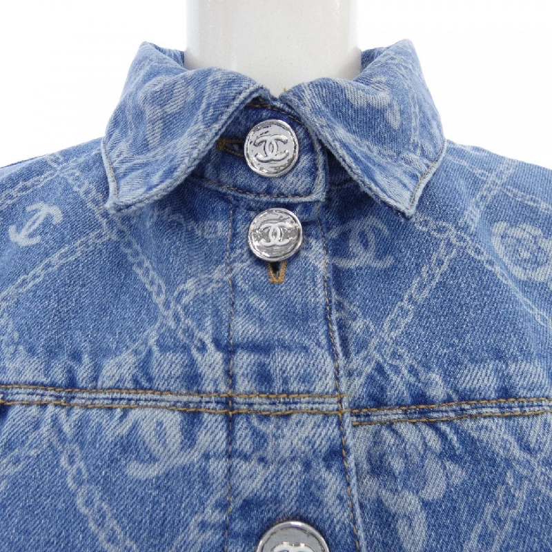 【Mã giảm giá】Áo khoác denim CHANEL 644184