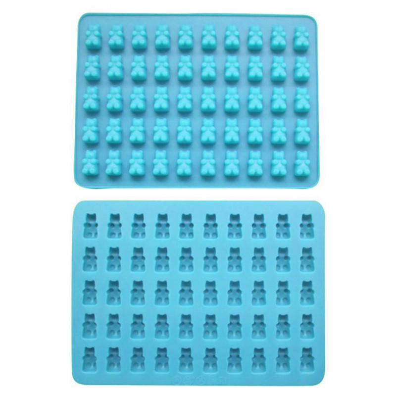 Khuôn silicon làm rau câu, kẹo dẻo chip chip, socola 50 gấu con – Mã số 1222 338667