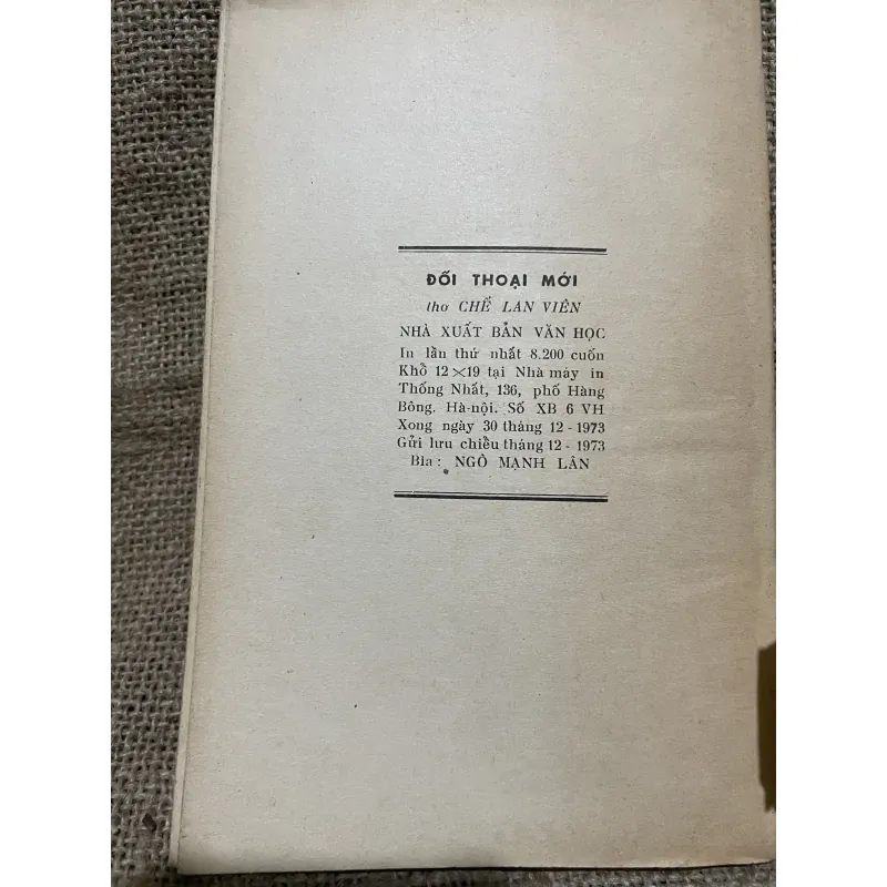 Thư chế Lan Viên - đối thoại mới- 1974 934158