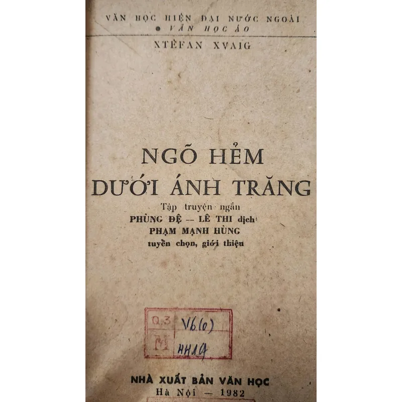Tiểu thuyết "Ngõ hẻm dưới ánh trăng", Stefan Zweig 705073
