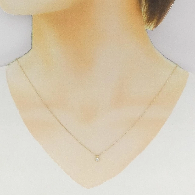 Dây chuyền kim cương K18YG 0.10CT - Hàng hiệu Chính hãng 856181