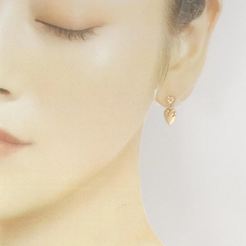 K18YG Bông tai hình trái tim - Hàng hiệu Chính hãng 871730