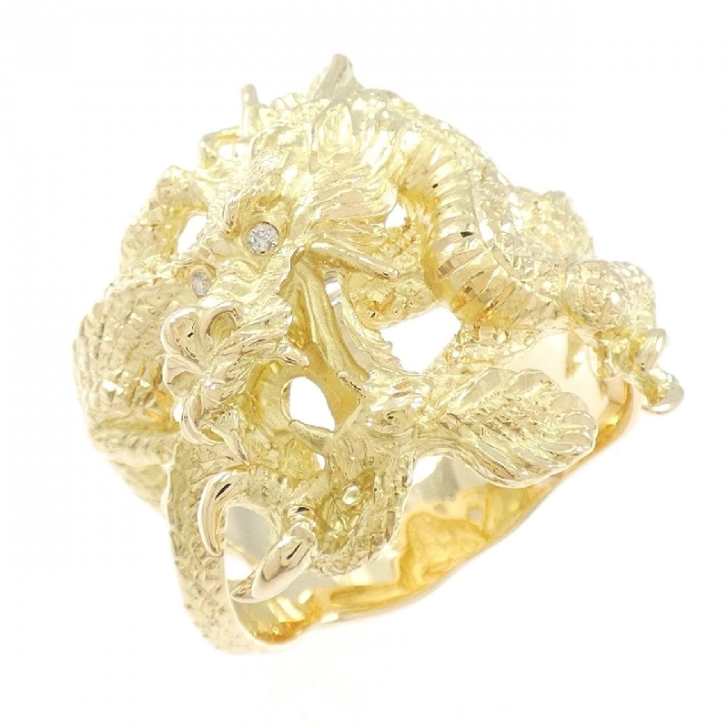 Nhẫn kim cương rồng K18YG 0.02CT - Hàng hiệu chính hãng 851417