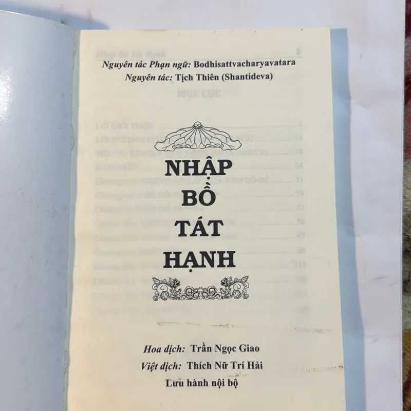 NHẬP BỒ TÁT HẠNH - Bồ Tát Tịch Thiên (Shantideva) - Thích Nữ Trí Hải Việt dịch 719713