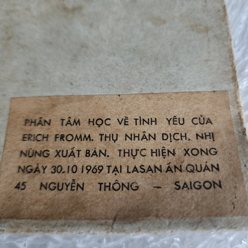 Phân tâm học về tình yêu | Erich Fromm | 1969 526360