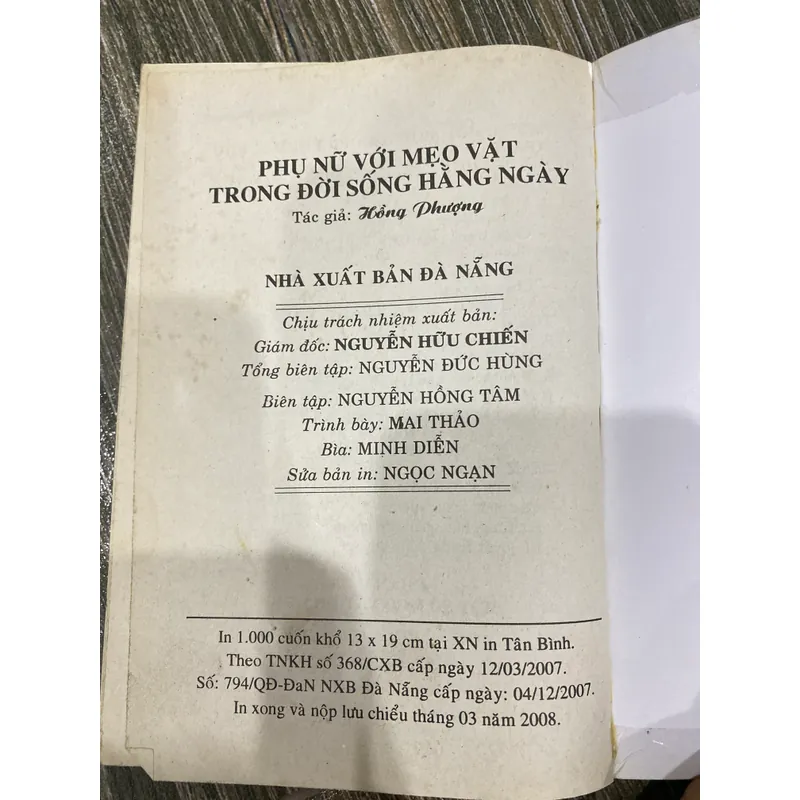 PHỤ NỮ VỚI MẸO VẶT TRONG ĐỜI SỐNG HÀNG NGÀY***TẶNG QUÀ 0Đ FREESHIP 606923
