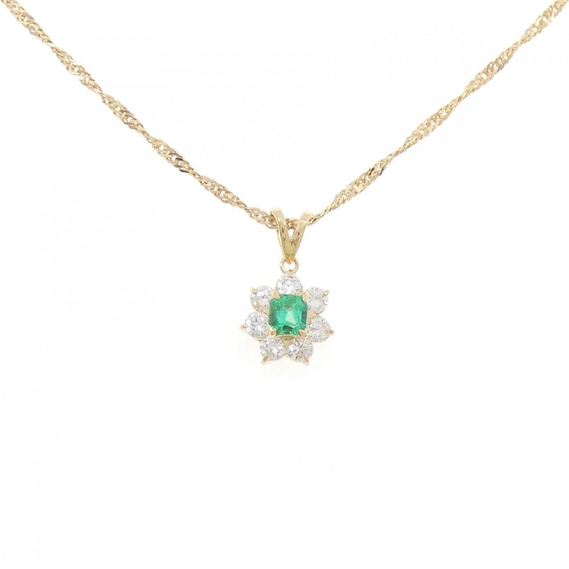 K18YG Dây chuyền Ngọc lục bảo 0.32CT - Hàng hiệu Chính hãng 856591