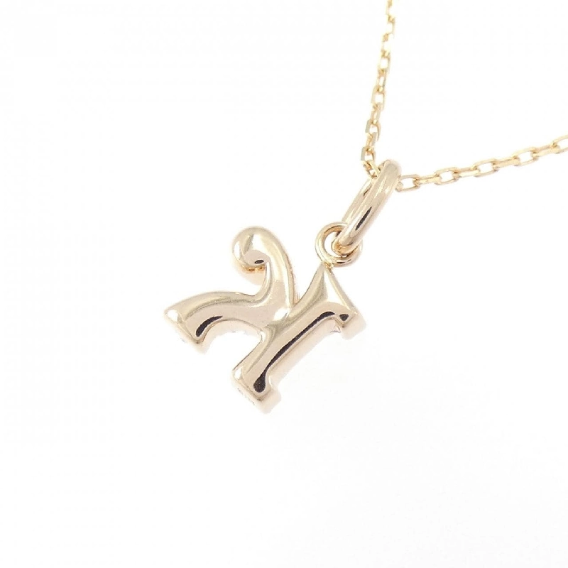 K18PG Chữ cái K Dây chuyền kim cương 0.11CT - Hàng hiệu Chính hãng 859089