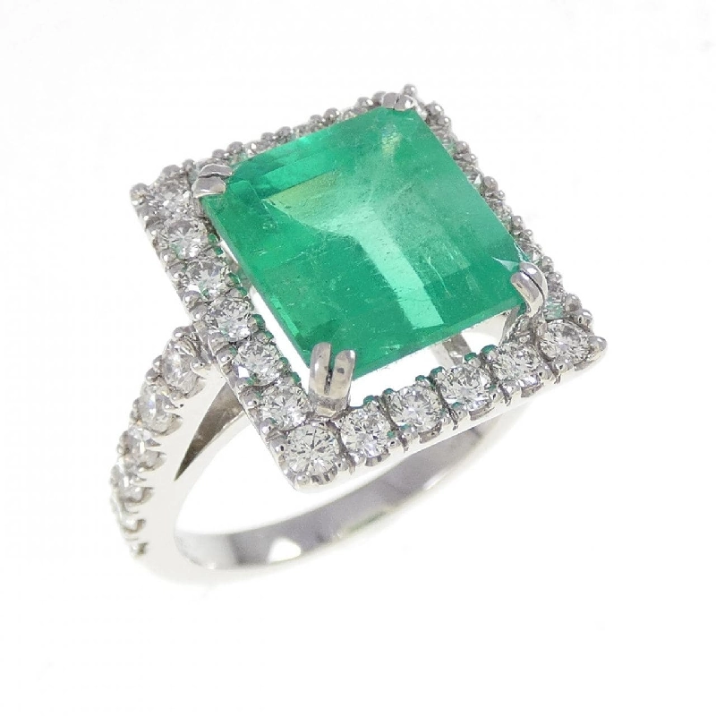 Nhẫn Emerald PT900 4.15CT Xuất xứ Colombia - Hàng hiệu Chính hãng 852846